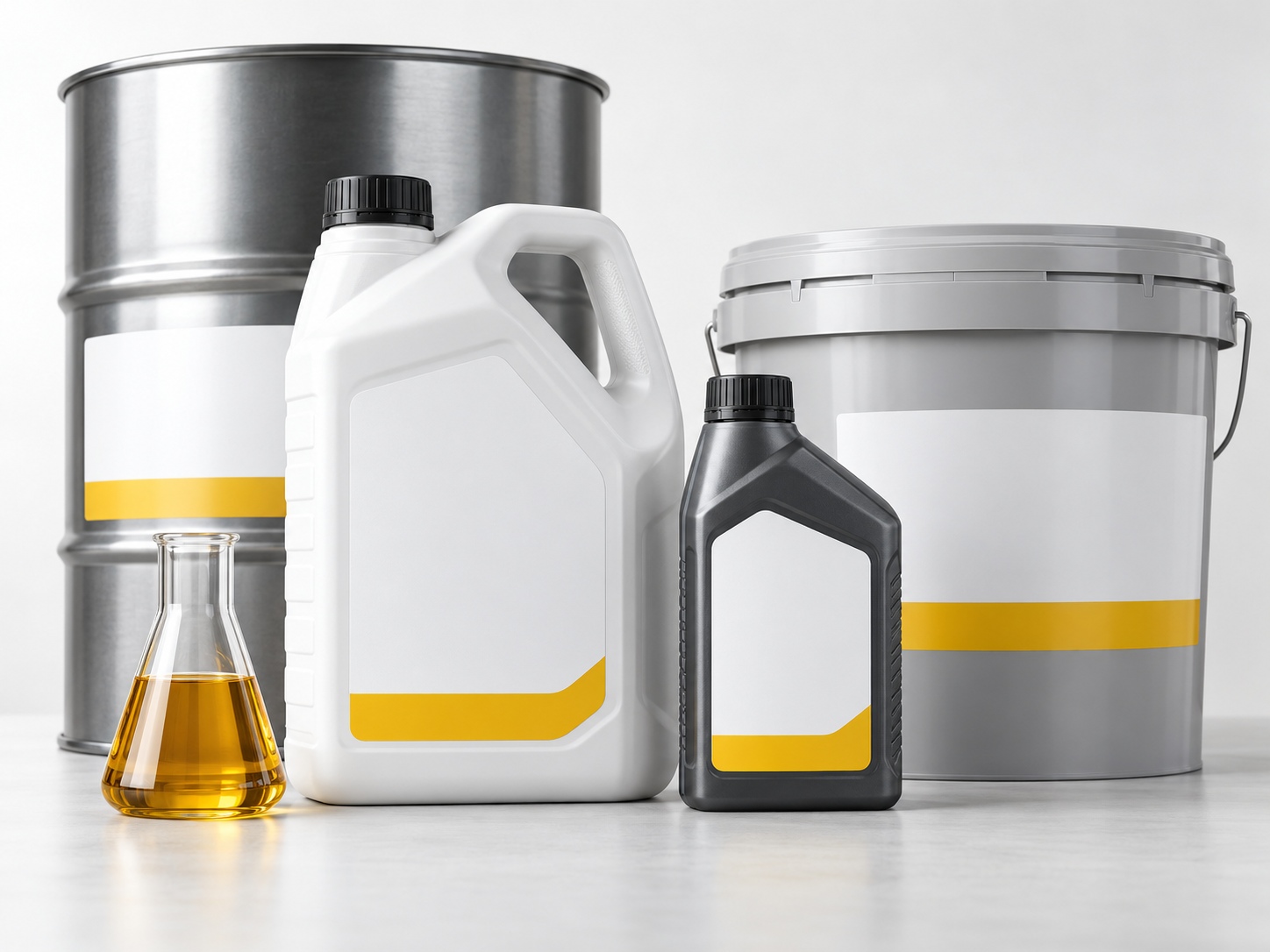 Illustrative automotive lubricant packaging for private label projects